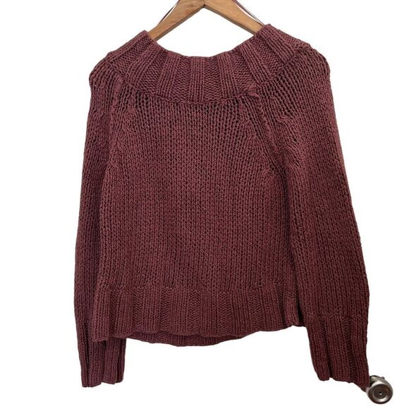 Free People Chunky Boat Neck Sweater size XS - Picture 2 of 6